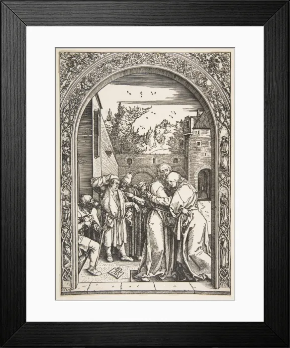 Framed Print : Joachim and Anna at the Golden Gate, from The Life of the Virgin, 1504 Framed Print : Joachim and Anna at the Golden Gate, from The Life of the Virgin, 1504