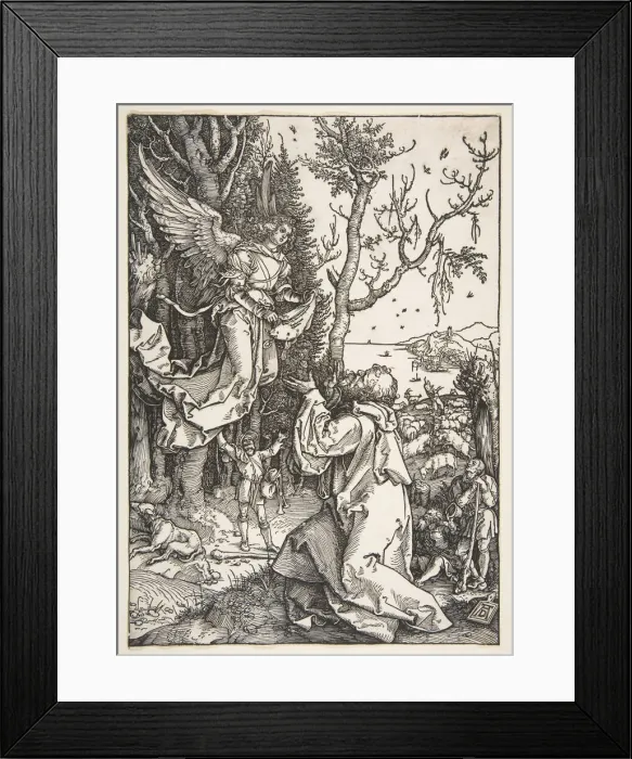 Framed Print : Joachim and the Angel, from The Life of the Virgin, ca. 1504. Creator: Albrecht Durer Framed Print : Joachim and the Angel, from The Life of the Virgin, ca. 1504. Creator: Albrecht Durer