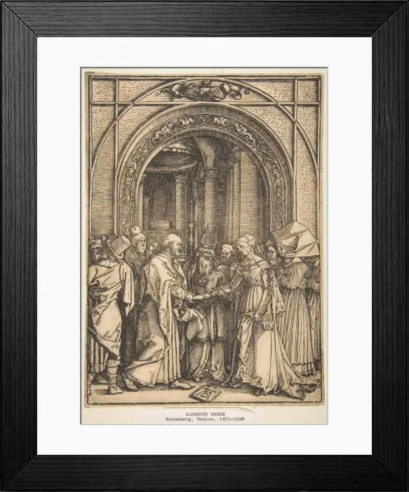 Framed Print : The Betrothal of the Virgin, from The Life of the Virgin, ca. 1503 Framed Print : The Betrothal of the Virgin, from The Life of the Virgin, ca. 1503