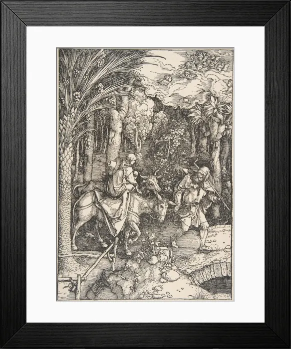Framed Print : The Flight into Egypt, from The Life of the Virgin, Latin Edition, 1511, 1511 Framed Print : The Flight into Egypt, from The Life of the Virgin, Latin Edition, 1511, 1511