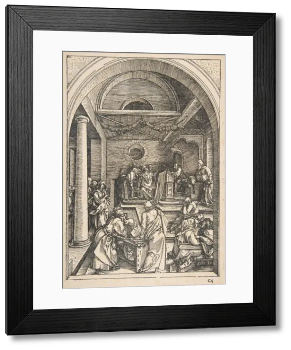 Framed Print : Christ among the Doctors, from The Life of the Virgin, Latin Edition, 1511. n. d Framed Print : Christ among the Doctors, from The Life of the Virgin, Latin Edition, 1511. n. d