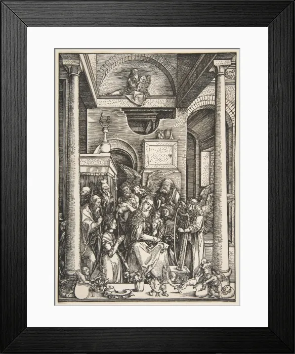 Framed Print : The Glorification of the Virgin, from The Life of the Virgin, ca. 1502 Framed Print : The Glorification of the Virgin, from The Life of the Virgin, ca. 1502