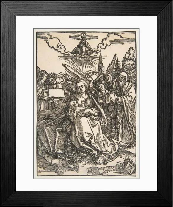 Framed Print : The Holy Family with Five Angels, ca. 1503. Creator: Albrecht Durer Framed Print : The Holy Family with Five Angels, ca. 1503. Creator: Albrecht Durer
