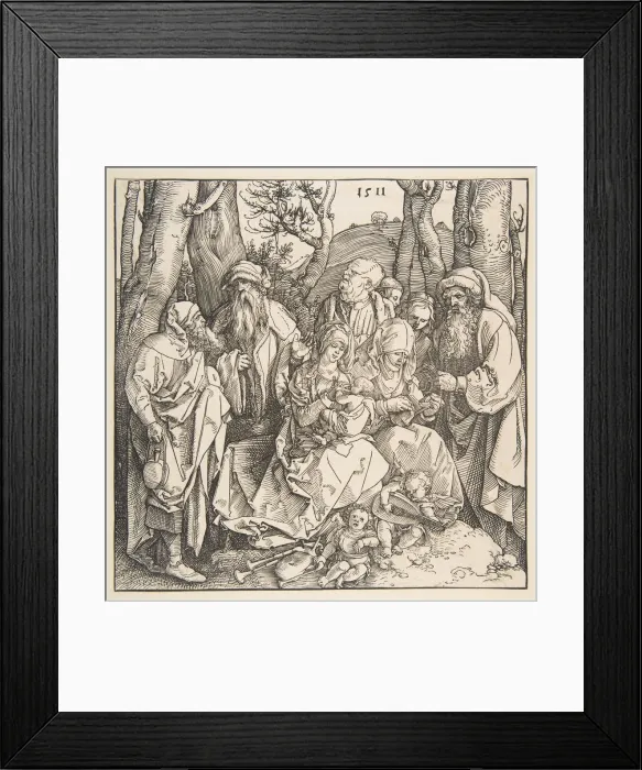 Framed Print : The Holy Family with Saints and Two Musical Angels, 1511. Creator: Albrecht Durer Framed Print : The Holy Family with Saints and Two Musical Angels, 1511. Creator: Albrecht Durer