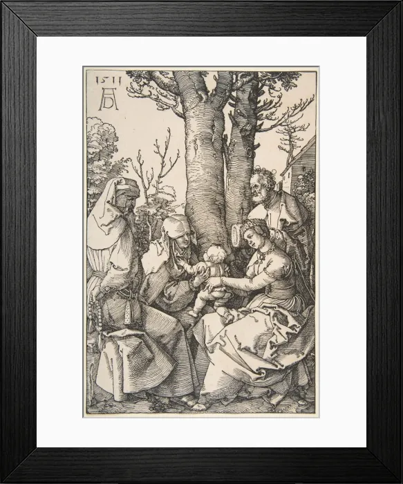 Framed Print : The Holy Family with Saint Joachim and Saint Anne, 1511. Creator: Albrecht Durer Framed Print : The Holy Family with Saint Joachim and Saint Anne, 1511. Creator: Albrecht Durer