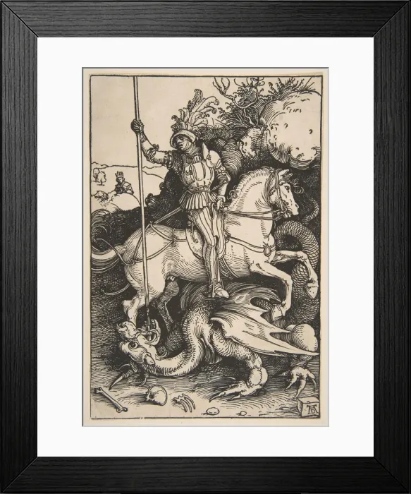 Framed Print : Saint George and the Dragon, ca. 1504. Creator: Albrecht Durer Framed Print : Saint George and the Dragon, ca. 1504. Creator: Albrecht Durer