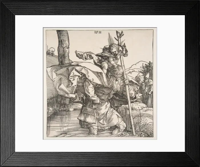 Framed Print : Saint Christopher, 1511. Creator: Albrecht Durer Framed Print : Saint Christopher, 1511. Creator: Albrecht Durer