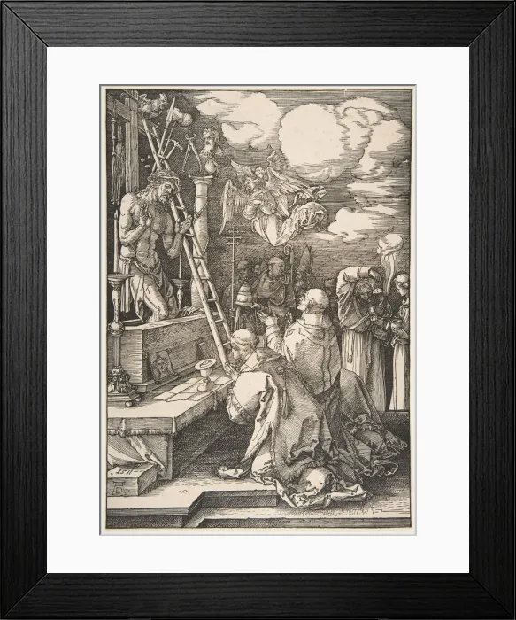 Framed Print : The Mass of Saint Gregory, 1511. Creator: Albrecht Durer Framed Print : The Mass of Saint Gregory, 1511. Creator: Albrecht Durer