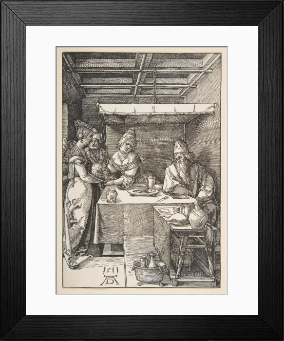 Framed Print : The Head of Saint John the Baptist Brought to Herod. n. d. Creator: Albrecht Durer Framed Print : The Head of Saint John the Baptist Brought to Herod. n. d. Creator: Albrecht Durer