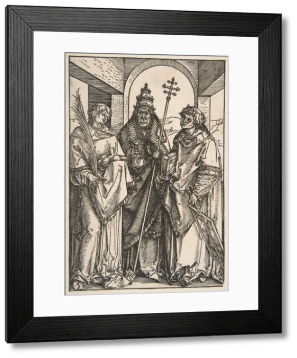 Framed Print : Saint Stephen, Saint Sixtus and Saint Lawrence. n. d. Creator: Albrecht Durer Framed Print : Saint Stephen, Saint Sixtus and Saint Lawrence. n. d. Creator: Albrecht Durer