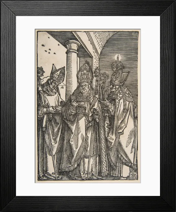 Framed Print : Saints Nicholas, Ulrich and Erasmus. n. d. Creator: Albrecht Durer Framed Print : Saints Nicholas, Ulrich and Erasmus. n. d. Creator: Albrecht Durer