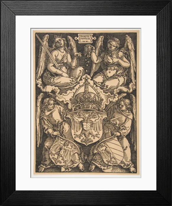 Framed Print : The Arms of the Holy Roman Empire and of the City of Nuremberg. n. d Framed Print : The Arms of the Holy Roman Empire and of the City of Nuremberg. n. d