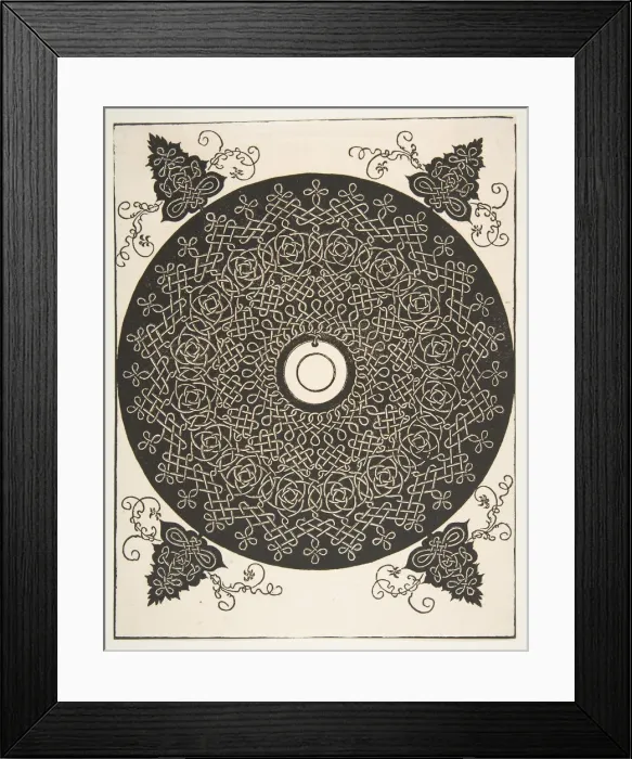 Framed Print : The Fourth Knot. Interlaced Roundel with a Round Medallion in its Center, 1521 before Framed Print : The Fourth Knot. Interlaced Roundel with a Round Medallion in its Center, 1521 before