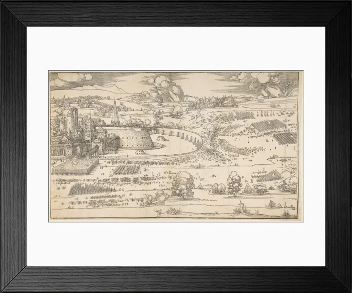 Framed Print : The Siege of a Fortress. n. d. Creator: Albrecht Durer Framed Print : The Siege of a Fortress. n. d. Creator: Albrecht Durer