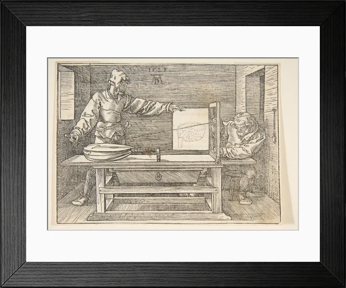 Framed Print : The Draughtsman of the Lute. n. d. Creator: Albrecht Durer Framed Print : The Draughtsman of the Lute. n. d. Creator: Albrecht Durer