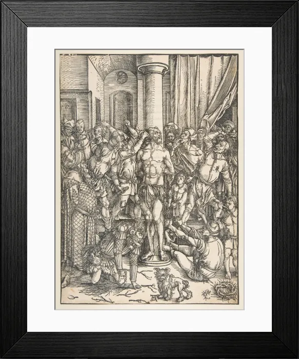 Framed Print : The Scourging of Christ. n. d. Creator: Albrecht Durer Framed Print : The Scourging of Christ. n. d. Creator: Albrecht Durer