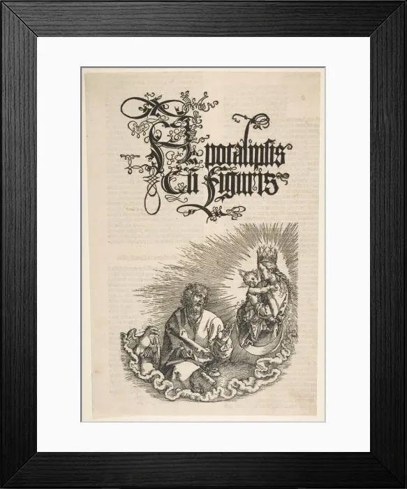 Framed Print : The Virgin and Saint John, from the Apocalypse, 1511. Creator: Albrecht Durer Framed Print : The Virgin and Saint John, from the Apocalypse, 1511. Creator: Albrecht Durer