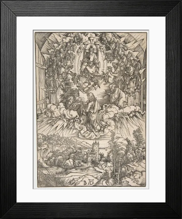 Framed Print : Saint John before God and the Elders, from The Apocalypse. n. d. Creator: Albrecht Durer