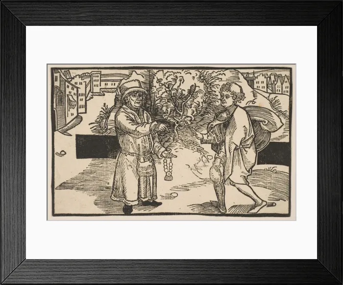 Framed Print : Eunuches, from The Comedie of Terence, 19th century reprint. n. d. Creator: Albrecht Durer