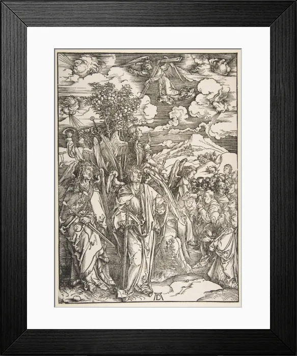 Framed Print : Angels Restraining the Four Winds. n. d. Creator: Albrecht Durer Framed Print : Angels Restraining the Four Winds. n. d. Creator: Albrecht Durer