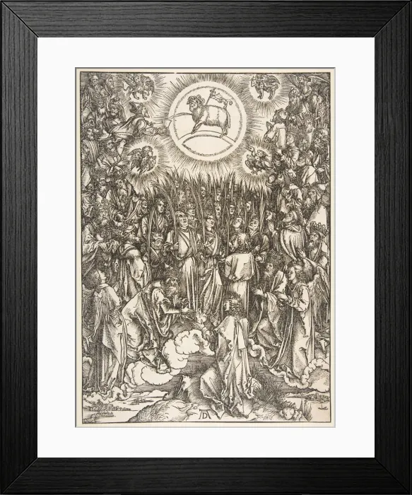 Framed Print : The Adoration of the Lamb, from the Apocalypse series. n. d. Creator: Albrecht Durer