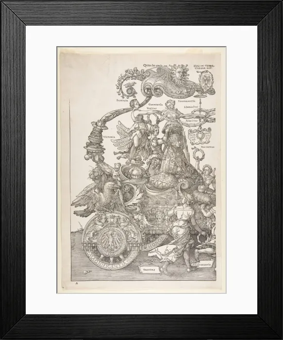 Framed Print : The Triumphal Chariot of Maximilian I (The Great Tri... probably finished ca Framed Print : The Triumphal Chariot of Maximilian I (The Great Tri... probably finished ca