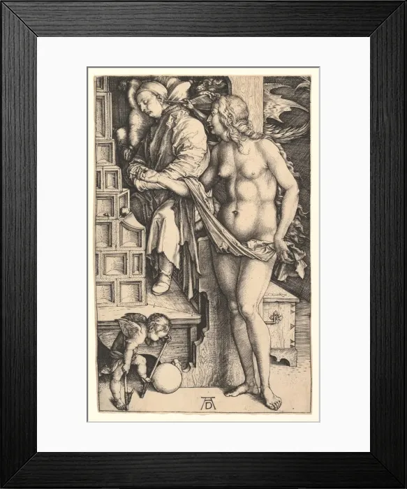 Framed Print : The Dream of the Doctor, ca. 1498. Creator: Albrecht Durer Framed Print : The Dream of the Doctor, ca. 1498. Creator: Albrecht Durer