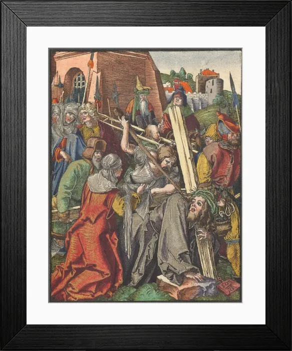 Framed Print : The Bearing of the Cross, from the Small Woodcut Passion. n. d. Creator: Albrecht Durer Framed Print : The Bearing of the Cross, from the Small Woodcut Passion. n. d. Creator: Albrecht Durer