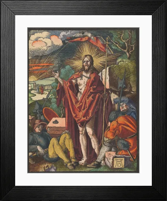 Framed Print : Resurrection, from the Small Woodcut Passion. n. d. Creator: Albrecht Durer Framed Print : Resurrection, from the Small Woodcut Passion. n. d. Creator: Albrecht Durer
