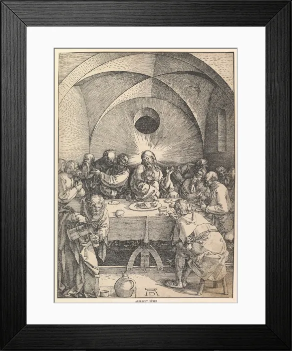 Framed Print : The Last Supper, from The Large Passion, 1510. Creator: Albrecht Durer Framed Print : The Last Supper, from The Large Passion, 1510. Creator: Albrecht Durer