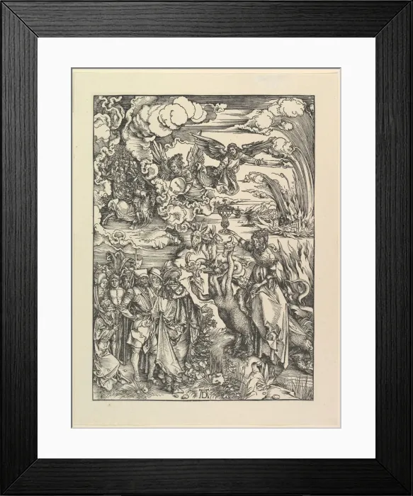 Framed Print : The Babylonian Whore, from The Apocalypse. Facsimile. n. d. Creator: Albrecht Durer Framed Print : The Babylonian Whore, from The Apocalypse. Facsimile. n. d. Creator: Albrecht Durer