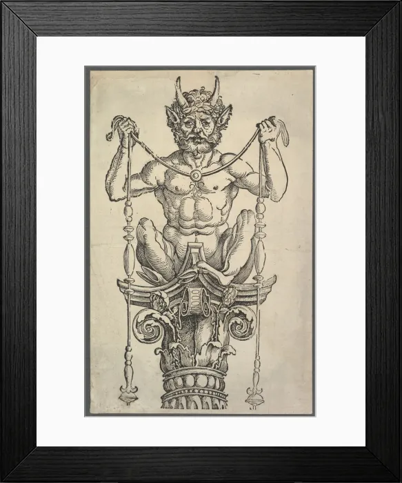 Framed Print : The Great Column (top block), ca. 1517. Creator: Albrecht Durer Framed Print : The Great Column (top block), ca. 1517. Creator: Albrecht Durer