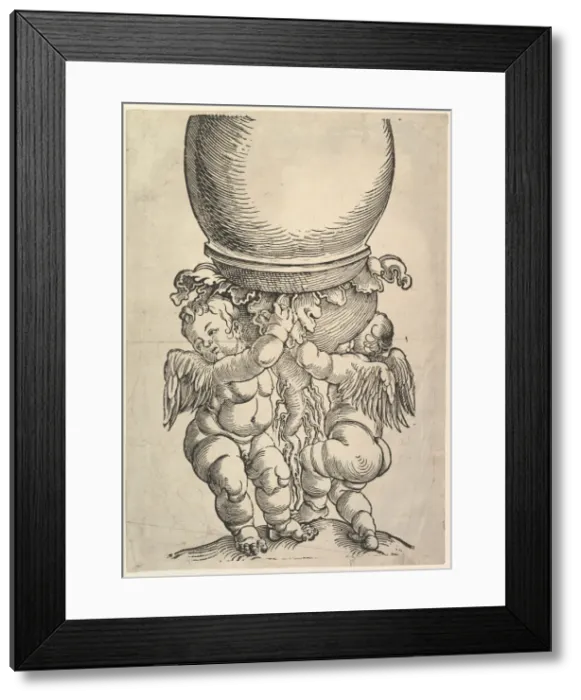 Framed Print : The Great Column (bottom block), 1517. Creator: Albrecht Durer Framed Print : The Great Column (bottom block), 1517. Creator: Albrecht Durer