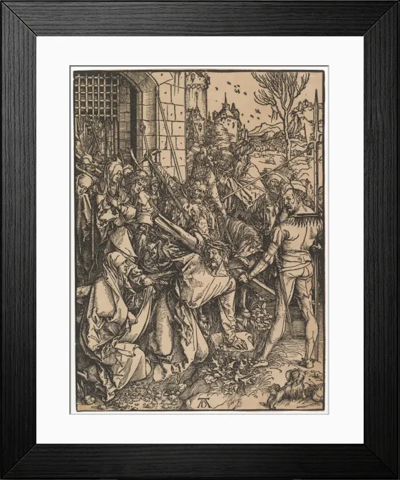 Framed Print : Christ Carrying the Cross, from The Large Passion, ca. 1498. Creator: Albrecht Durer Framed Print : Christ Carrying the Cross, from The Large Passion, ca. 1498. Creator: Albrecht Durer