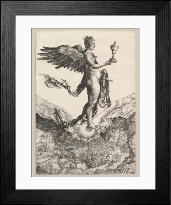 Framed Print : Nemesis (The Great Fortune), 1501-2. Creator: Albrecht Durer Framed Print : Nemesis (The Great Fortune), 1501-2. Creator: Albrecht Durer