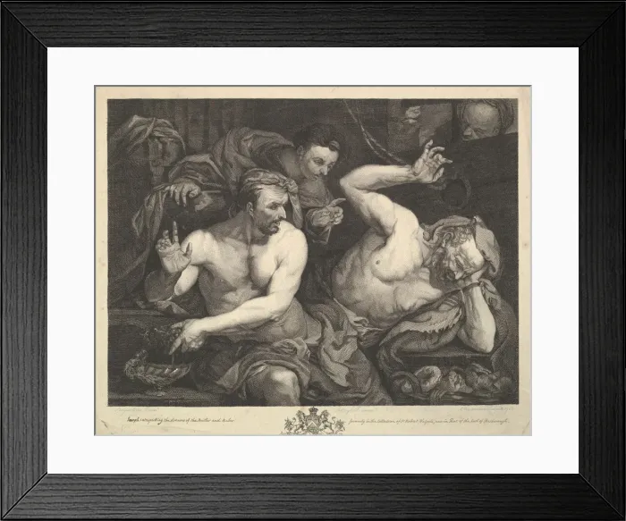 Framed Print : Joseph Interpreting the Dreams of Pharoahs Butler and Baker, 1766 Framed Print : Joseph Interpreting the Dreams of Pharoahs Butler and Baker, 1766
