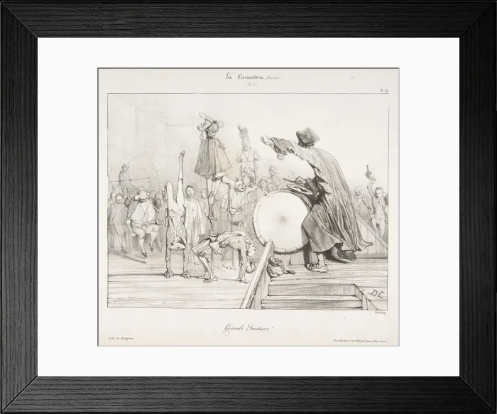 Framed Print : Grands Sauteurs!, from La Caricature, 1823-60. Creator: Alexandre Gabriel Decamps Framed Print : Grands Sauteurs!, from La Caricature, 1823-60. Creator: Alexandre Gabriel Decamps