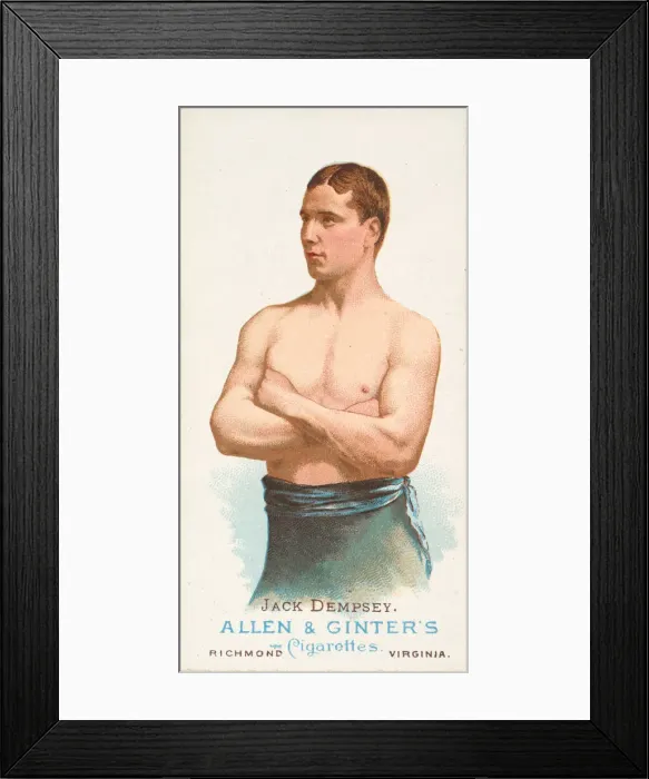 Framed Print : Jack Dempsey, Pugilist, from Worlds Champions, Series 1 (N28) for Allen &amp