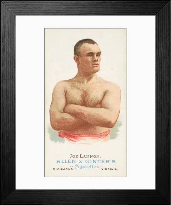 Framed Print : Joe Lannon, Pugilist, from Worlds Champions, Series 1 (N28) for Allen & Framed Print : Joe Lannon, Pugilist, from Worlds Champions, Series 1 (N28) for Allen &
