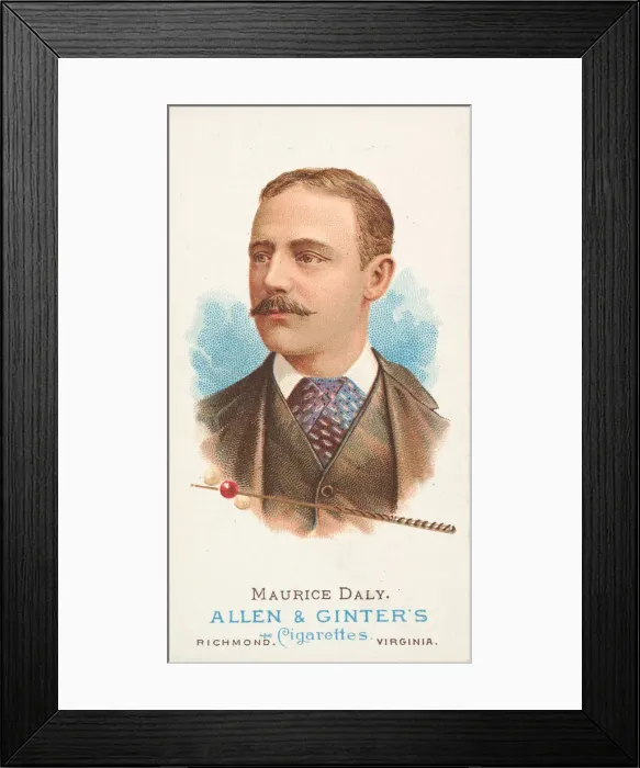 Framed Print : Maurice Daly, Billiard Player, from Worlds Champions, Series 1 (N28) for Allen & Framed Print : Maurice Daly, Billiard Player, from Worlds Champions, Series 1 (N28) for Allen &