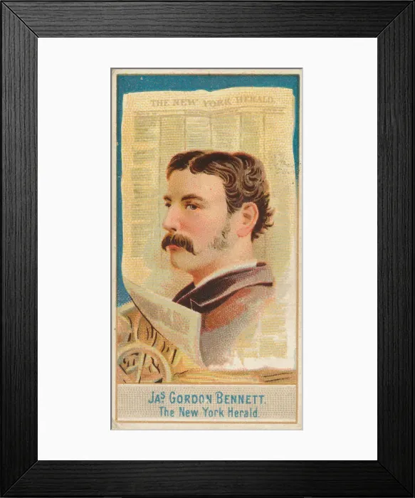 Framed Print : James Gordon Bennett, The New York Herald, from the American Editors series (N1 Framed Print : James Gordon Bennett, The New York Herald, from the American Editors series (N1