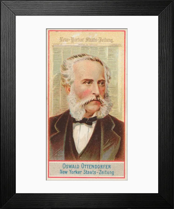Framed Print : Oswald Ottendorfer, New Yorker Staats-Zeitung, from the American Editors series (N1 Framed Print : Oswald Ottendorfer, New Yorker Staats-Zeitung, from the American Editors series (N1