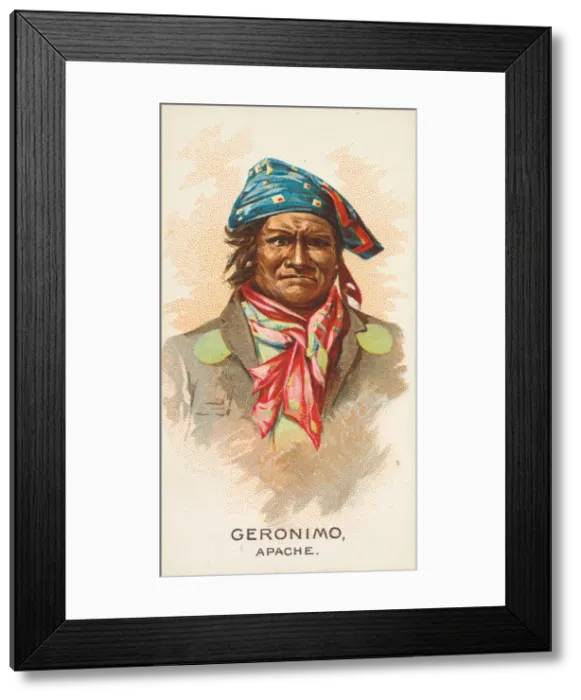 Framed Print : Geronimo, Apache, from the American Indian Chiefs series (N2) for Allen & Framed Print : Geronimo, Apache, from the American Indian Chiefs series (N2) for Allen &