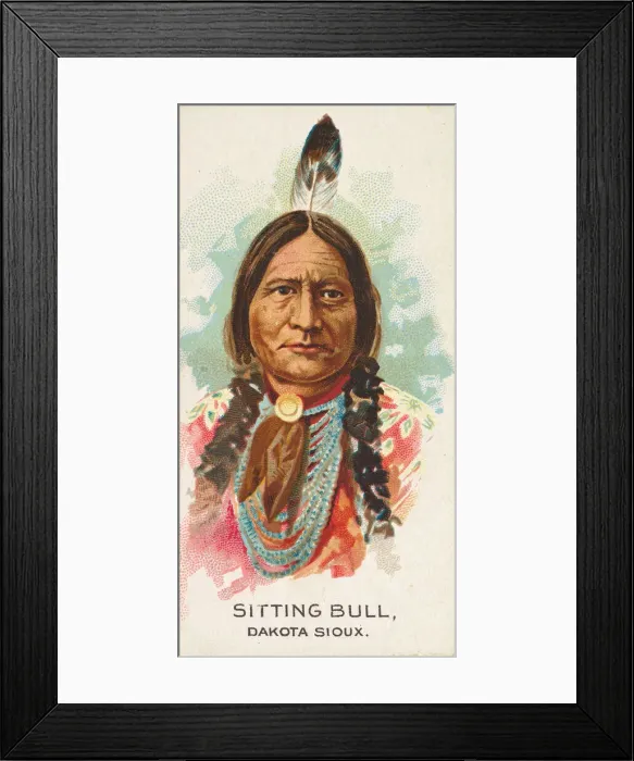 Framed Print : Sitting Bull, Dakota Sioux, from the American Indian Chiefs series (N2) for Allen & Framed Print : Sitting Bull, Dakota Sioux, from the American Indian Chiefs series (N2) for Allen &