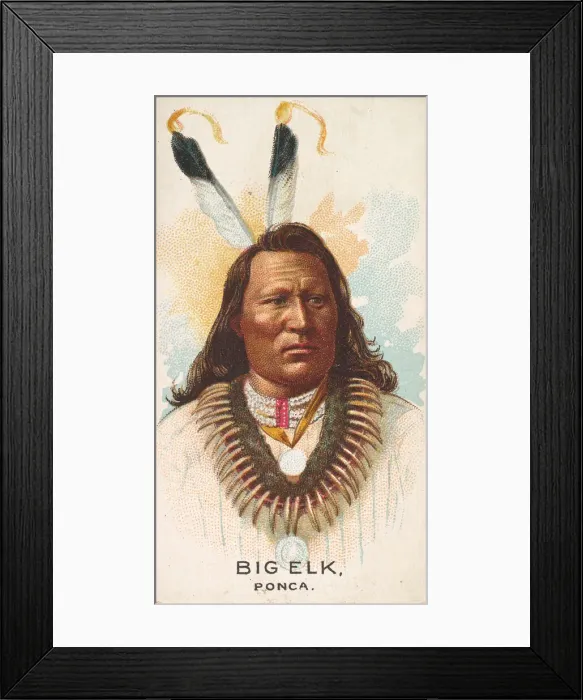 Framed Print : Big Elk, Ponca, from the American Indian Chiefs series (N2) for Allen & Framed Print : Big Elk, Ponca, from the American Indian Chiefs series (N2) for Allen &