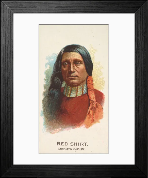 Framed Print : Red Shirt, Dakota Sioux, from the American Indian Chiefs series (N2) for Allen &amp