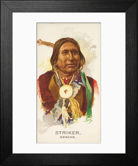 Framed Print : Striker, Apache, from the American Indian Chiefs series (N2) for Allen & Framed Print : Striker, Apache, from the American Indian Chiefs series (N2) for Allen &