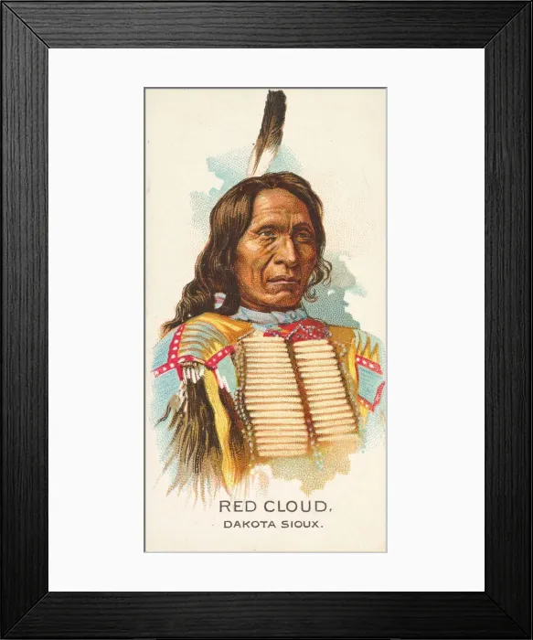 Framed Print : Red Cloud, Dakota Sioux, from the American Indian Chiefs series (N2) for Allen & Framed Print : Red Cloud, Dakota Sioux, from the American Indian Chiefs series (N2) for Allen &