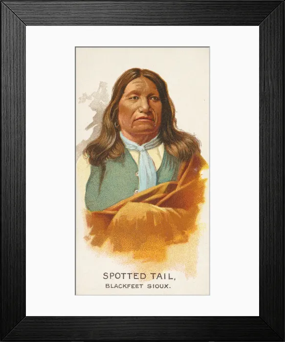 Framed Print : Spotted Tail, Blackfeet Sioux, from the American Indian Chiefs series (N2) for Allen & Framed Print : Spotted Tail, Blackfeet Sioux, from the American Indian Chiefs series (N2) for Allen &