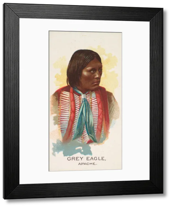 Framed Print : Grey Eagle, Apache, from the American Indian Chiefs series (N2) for Allen & Framed Print : Grey Eagle, Apache, from the American Indian Chiefs series (N2) for Allen &